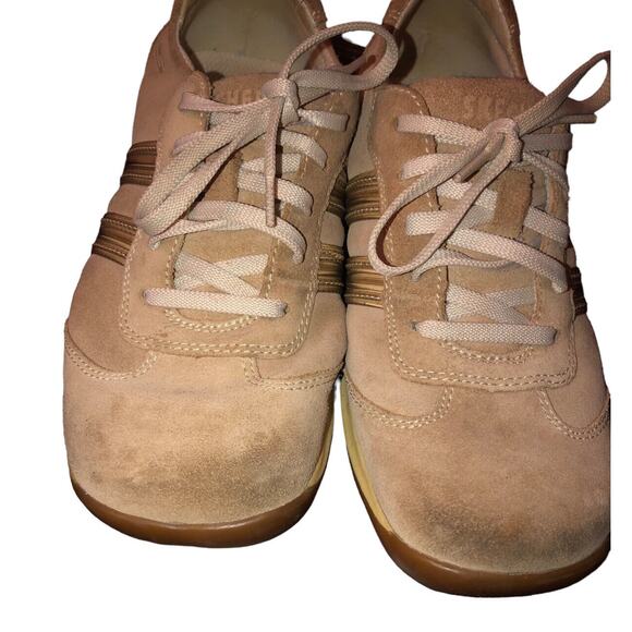 Skechers Somethin'‎ Else Womens Size 8.5 Tan Beige Suede Leather Lace Up Shoes - Picture 3 of 13